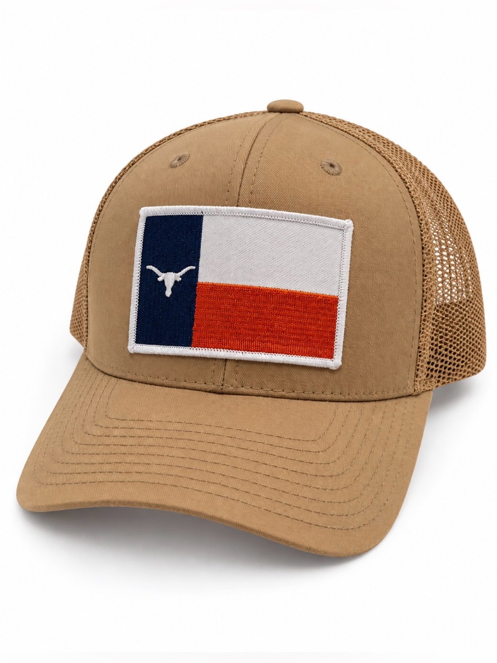 Unbranded Men's Tan Trucker Cap with Texas Patch